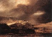 Stormy Landscape wsty REMBRANDT Harmenszoon van Rijn